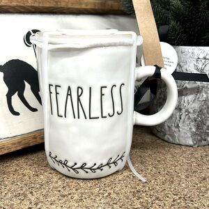 Rae Dunn Fearless Mug with Coaster Lid